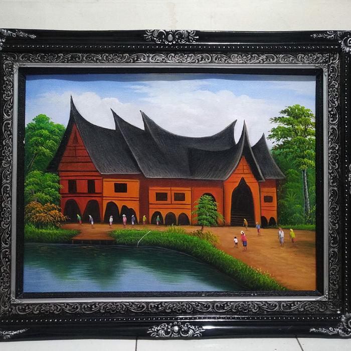 Gambar lukisan pemandangan khas padang - Hitam dari SANJAYA PIGURA ART undefined Tokopedia