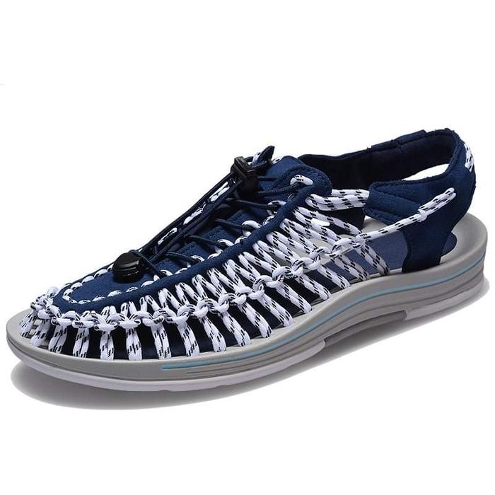 Gambar SANDALS BUNGEE ROPE SANDAL MIRIP KEEN UNEEK NO BRAND - Blue White, 43 dari Moon Business undefined Tokopedia