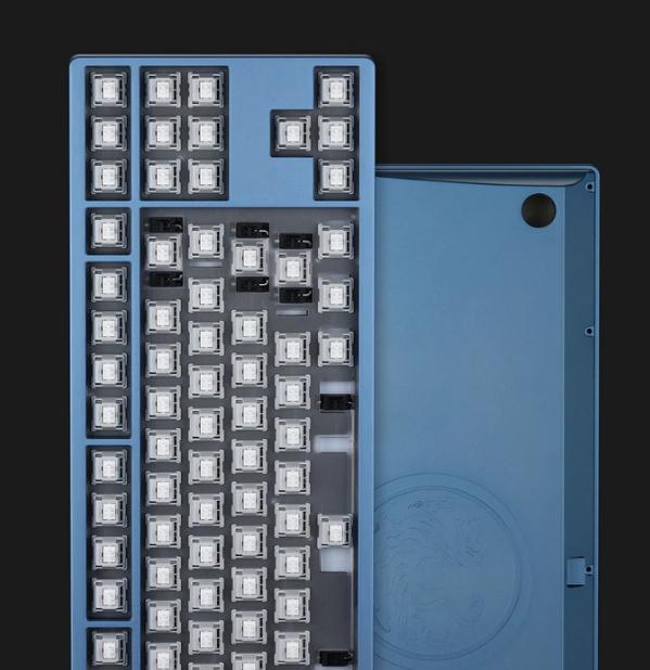 Gambar KBDFANS TIGER 80 TKL Barebone Mechanical Keyboard Leaf Spring Mount - DARK BLUE dari SquarePlay undefined Tokopedia
