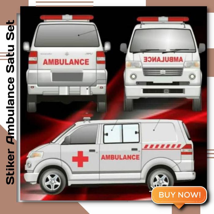 Gambar Stiker CuttingAmbulance Satu Set /Satu Unit Depan belakang Samping apv - Hijau dari Polet ID undefined Tokopedia