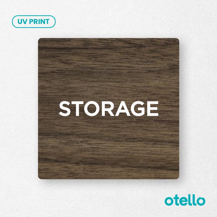 Gambar Signage Storage Sign Board Kayu Wooden Papan Label Gudang Nama Ruangan - Persegi, 30cm 2 sisi dari Otello Studio undefined Tokopedia