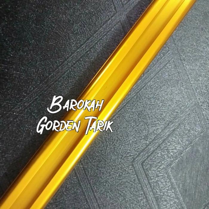 Gambar Rell kotak alumunium rail gorden - silver - gold(emas), 1,5 meter (150) dari Barokah Gorden Tarik undefined Tokopedia