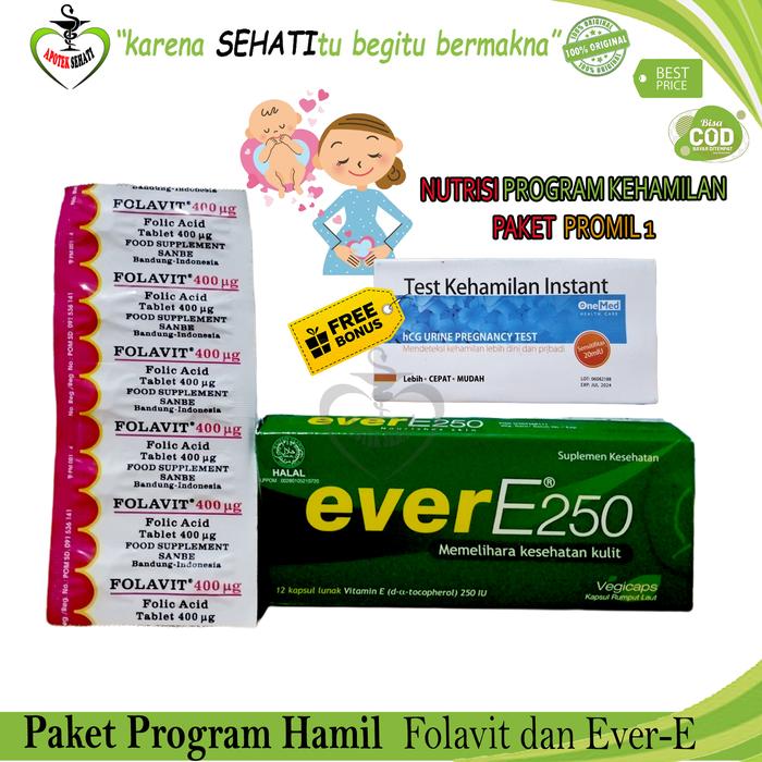 Gambar Promil Paket Program Hamil Ever-E Folavit Suplemen Nutrisi Kehamilan - Promil A dari APOTEK SEHATI undefined Tokopedia