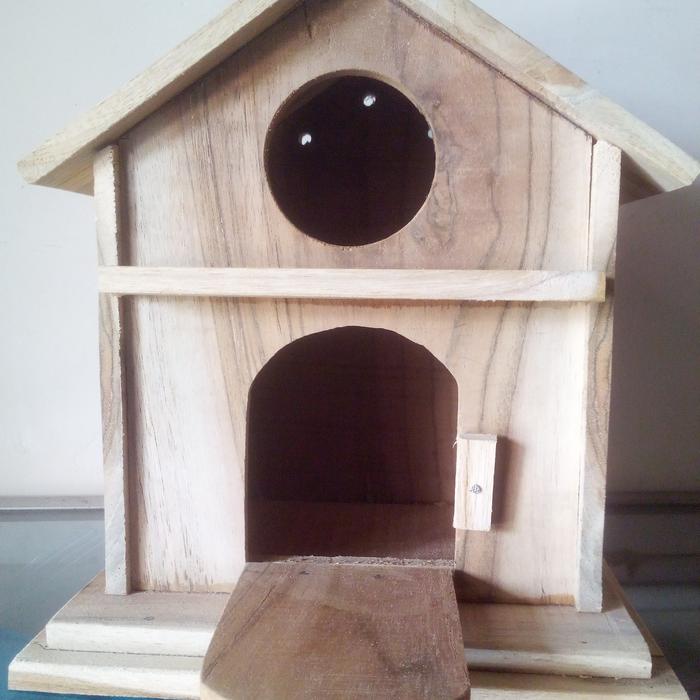 Gambar glodok/tempat burung lovebird dll bertelur dr kayu jati p20cmL13cmT23c dari salamalaka undefined Tokopedia