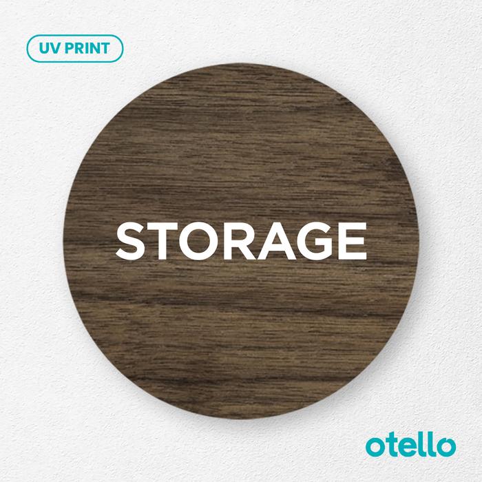 Gambar Signage Storage Sign Board Kayu Wooden Papan Label Gudang Nama Ruangan - Bulat, 15 cm dari Otello Studio undefined Tokopedia