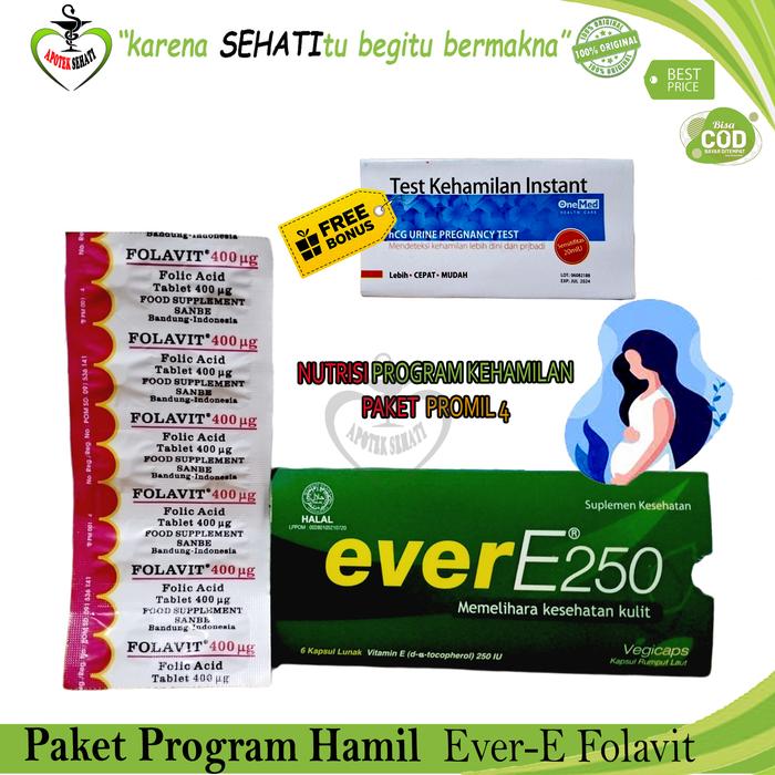 Gambar Promil Paket Program Hamil Ever-E Folavit Suplemen Nutrisi Kehamilan - Promil D dari APOTEK SEHATI undefined Tokopedia