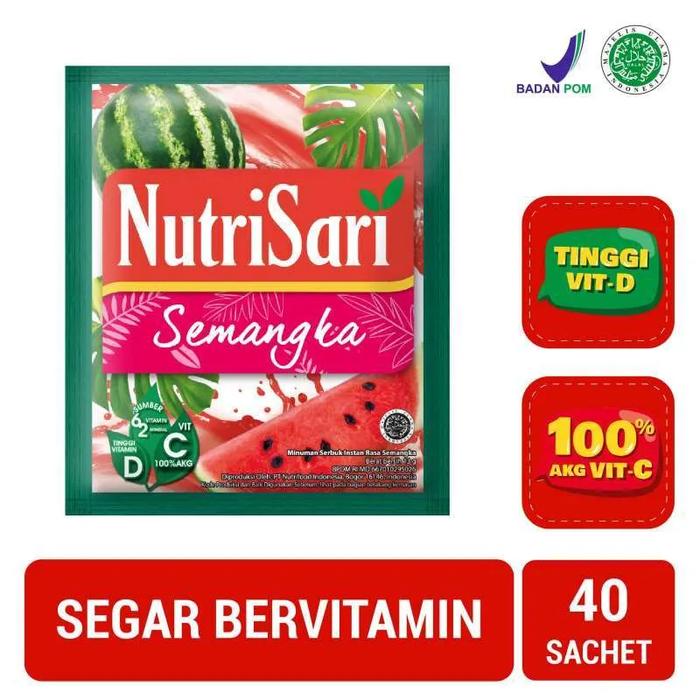 Gambar NutriSari Minuman Buah Vitamin C Vitamin D - 40 sachet - semangka dari Bella shop TNG undefined Tokopedia