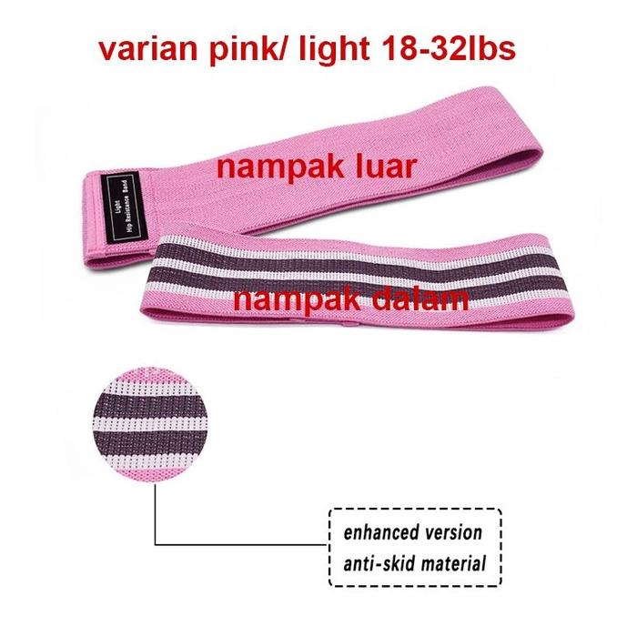 Gambar DM Hip Resistance Band Anti Slip Material - Pink dari wandamall undefined Tokopedia