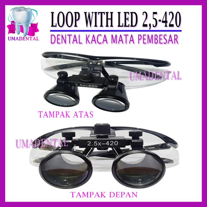 Jual Loop Loupe Lup With Led Kaca Mata Pembesar Dental Loops Dental ...