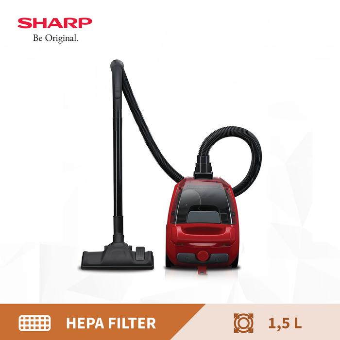 Gambar sharp vacuum cleaner EC-NS18-BK/RD - Merah dari Sharp Official Store Tangerang undefined Tokopedia