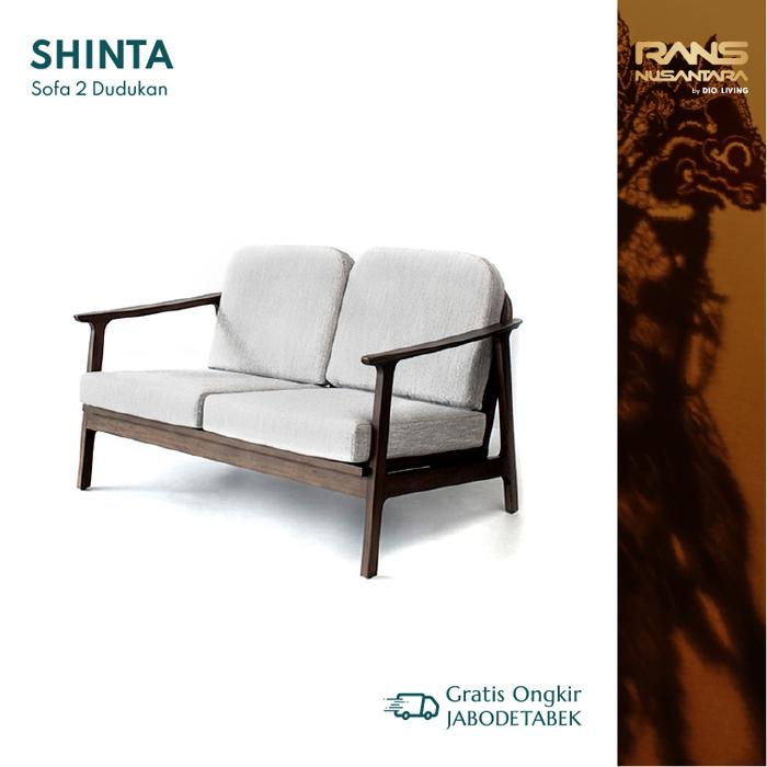 Gambar Dio Living - Nusantara - Shinta Sofa Kayu 2 Seater Santai Minimalis - Abu-abu dari Dio Living undefined Tokopedia