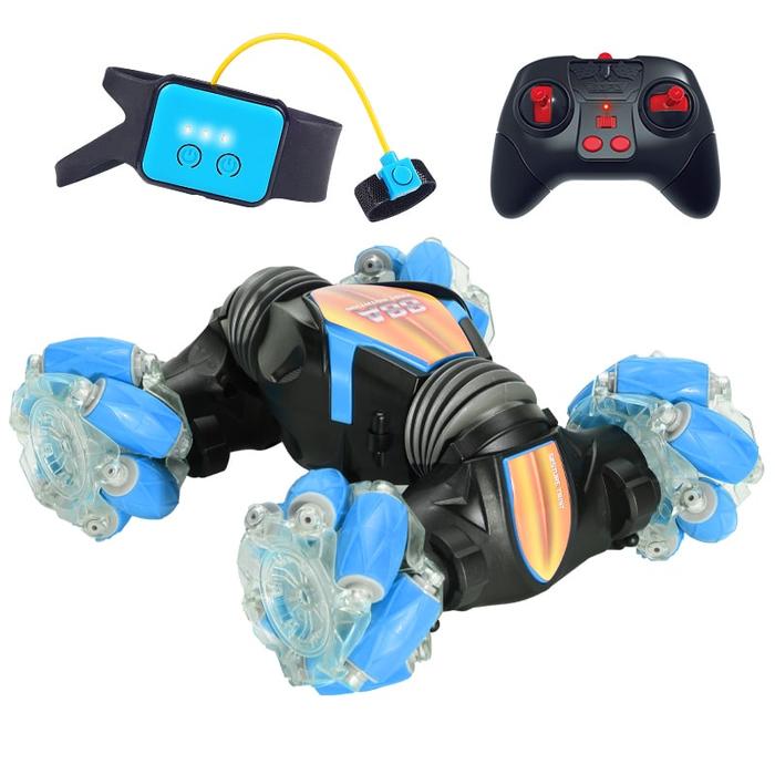 Gambar Mainan Mobil Remote Control Sensor Tangan Rc Hand Kontrol Tangan Stun - Biru dari GilandToys undefined Tokopedia