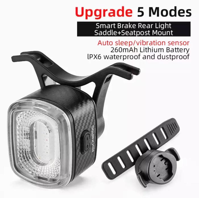 Gambar LAMPU SEPEDA BELAKANG ROCKBROS Q1 BIKE TAIL LIGHT RECHARGEABLE ORI - Q4 dari kairos-olshop undefined Tokopedia