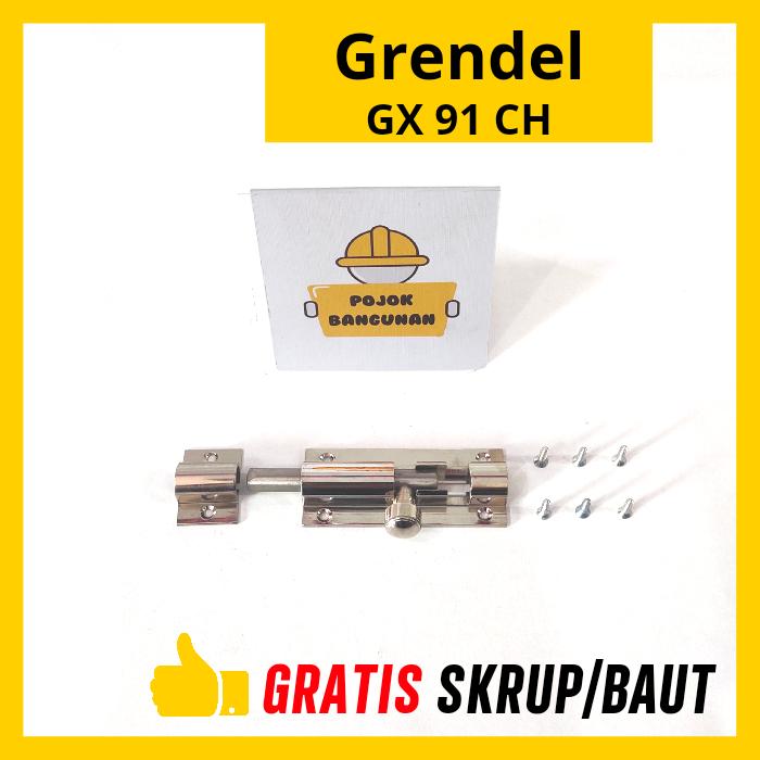 Gambar Grendel Pintu Selot Pintu Tebal Kuningan Kunci Pintu Slot Grendle 9100 - CH, 3 inch dari Pojok Bangunan1 undefined Tokopedia