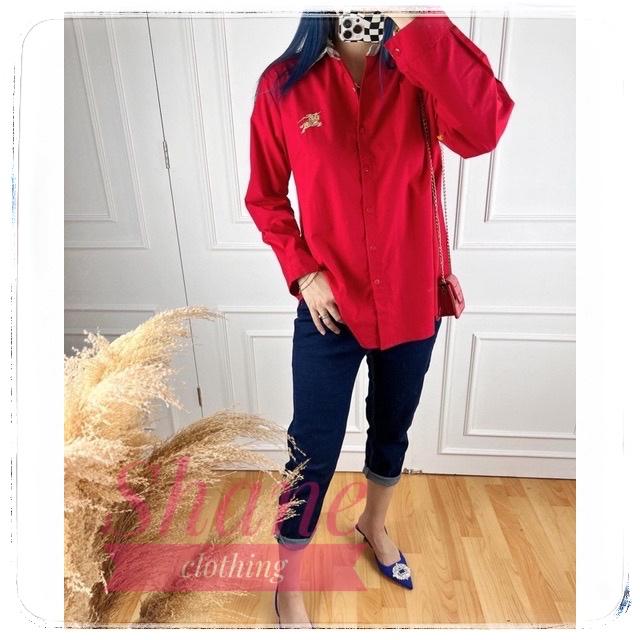 Gambar SHANE CLOTHING KEMEJA WANITA KOMBINASI KERAH KOTAK BB LENGAN PANJANG - Marun, L dari shane-clothing23 undefined Tokopedia