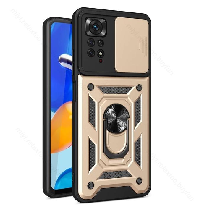 Gambar Xiaomi Redmi Note 11 Pro - Pro 5G Case SLIDE ARMOR CAMERA PROTECTION - Gold, NOTE 11 PRO 5G dari Drawacc undefined Tokopedia