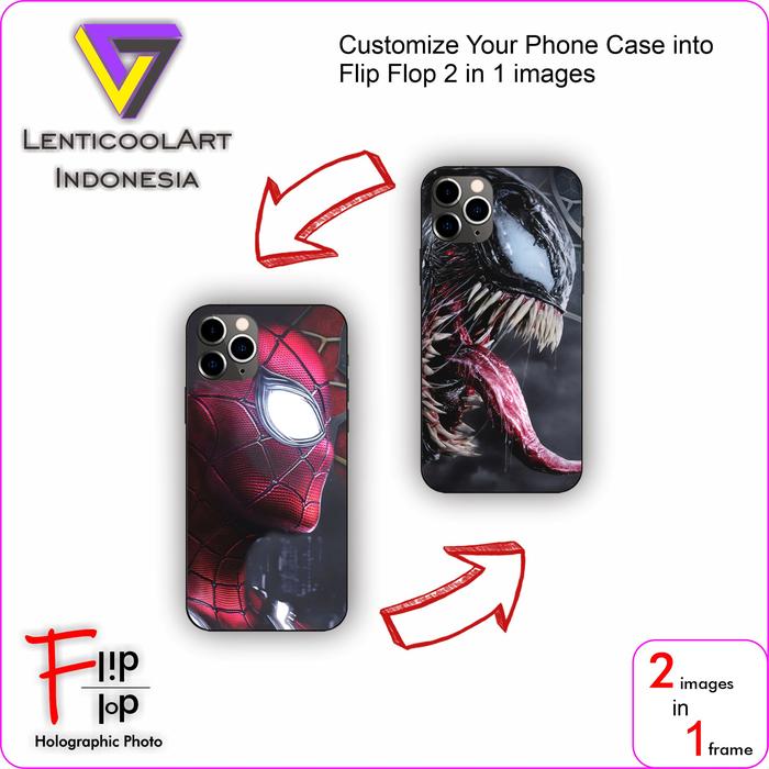 Gambar Phone case lenticular custom 3D flip flop (hard case) dari Lenticoolart Indonesia undefined Tokopedia