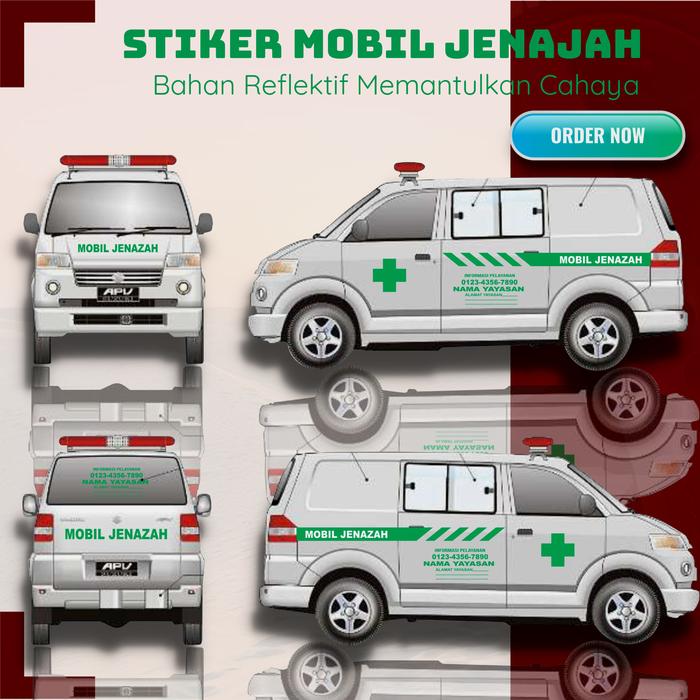 Gambar stiker ambulance mobil jenazah apv hijau list ambulance dari Polet ID undefined Tokopedia