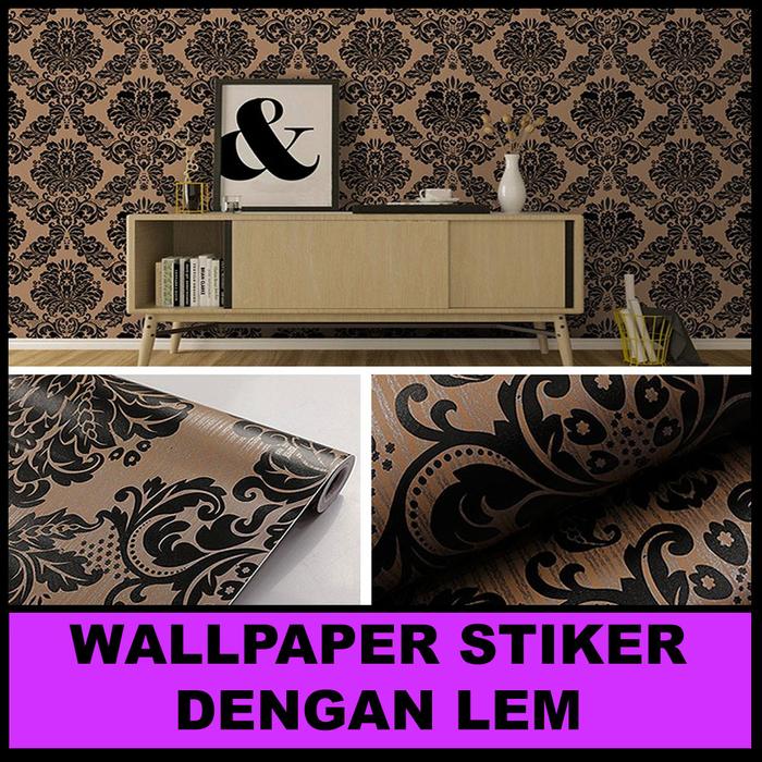 Gambar PROMO ! Paket Isi 5 Roll Wallpaper Stiker Dinding Motif Batik / HW - BATIK COKLAT dari homes wallpaper undefined Tokopedia