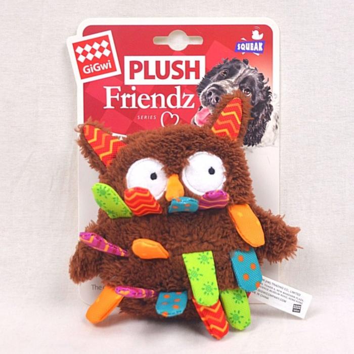 Gambar GIGWI Mainan Anjing Plush Friendz Owl Squeaker Dog Toys Plush Toy dari SunnyPaws undefined Tokopedia