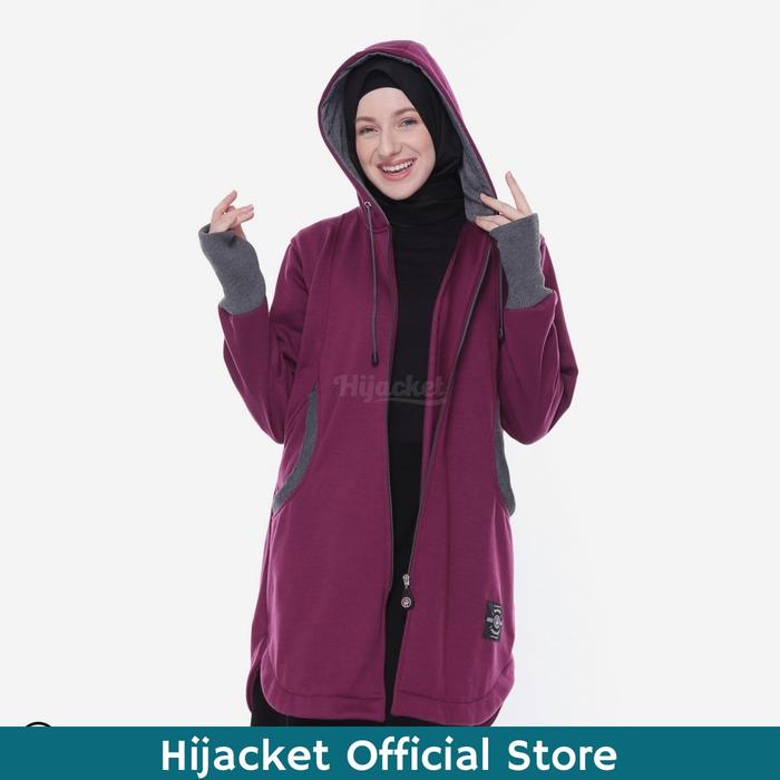 Gambar Jaket Muslimah Hijacket Elektra Original All Variant - BURGUNDY, XL dari PT Hijacket Indonesia Raya undefined Tokopedia