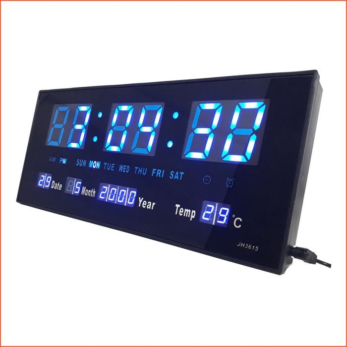 Gambar Jam Dinding Digital LED Meja LED Clock 3615 Biru - Biru dari Okeshop41 undefined Tokopedia