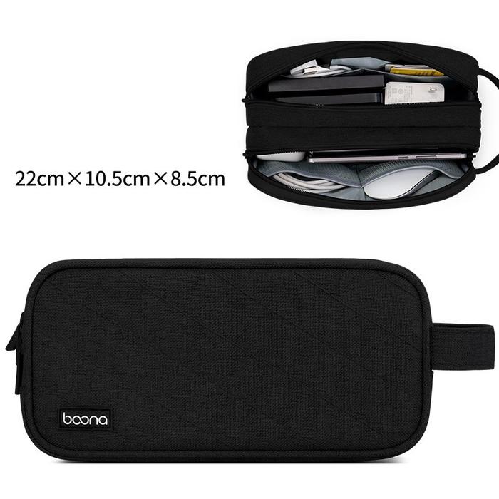 Gambar [BAONA] Waterproof ACCESSORIES Digital 2-LAYER LONG Pouch Tas HP ACCS - 2-LAYER - BLACK dari NidjiShop_NEW undefined Tokopedia