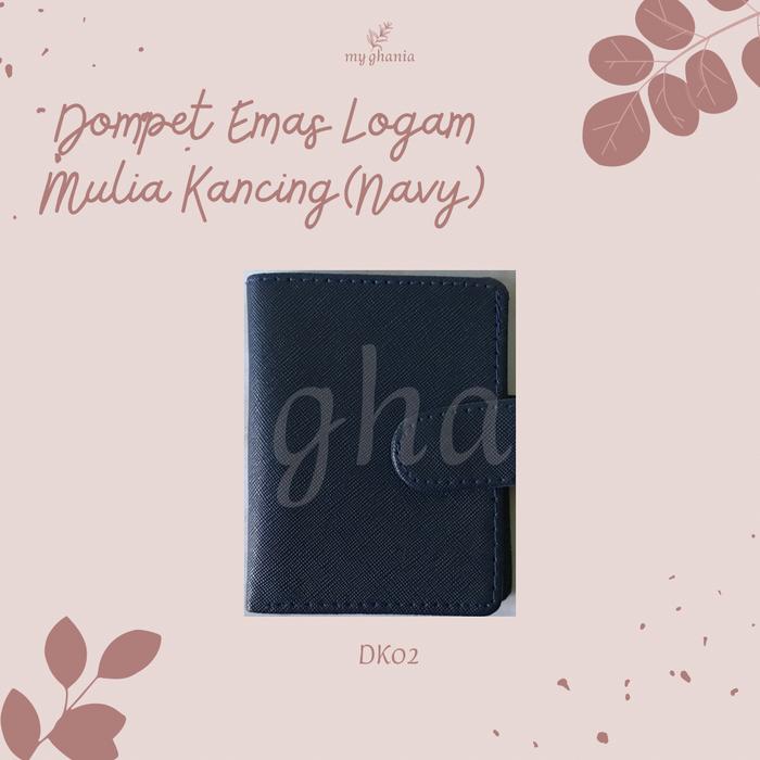 Gambar Card holder / Dompet Kartu Emas Logam Mulia Antam UBS Minigold-Kancing - Navy dari ghania gallery_NEW Kota Bekasi Tokopedia