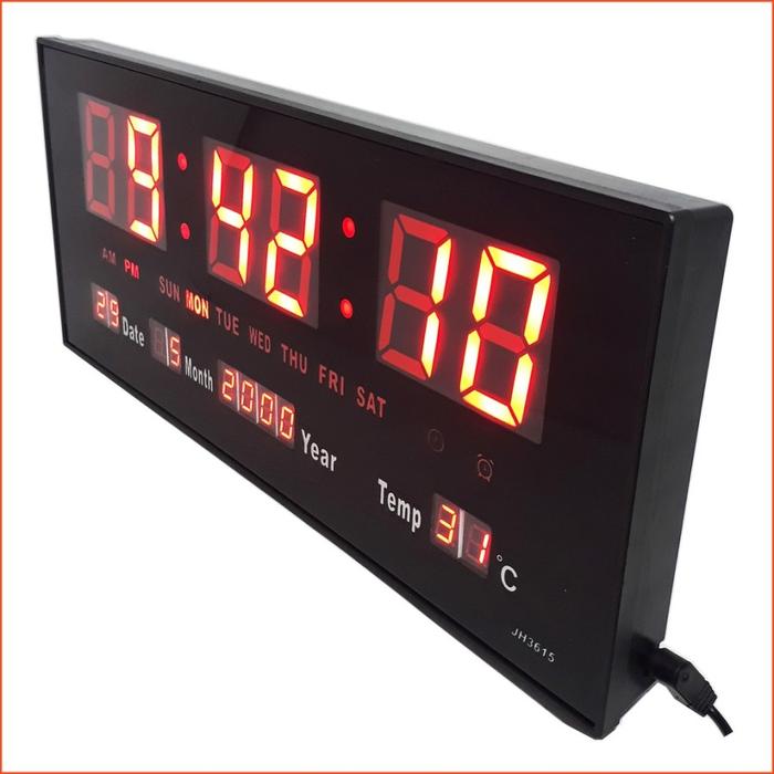Gambar Jam Dinding Digital LED Meja LED Clock 3615 Merah - Merah dari Ilham OLSHOP1 undefined Tokopedia