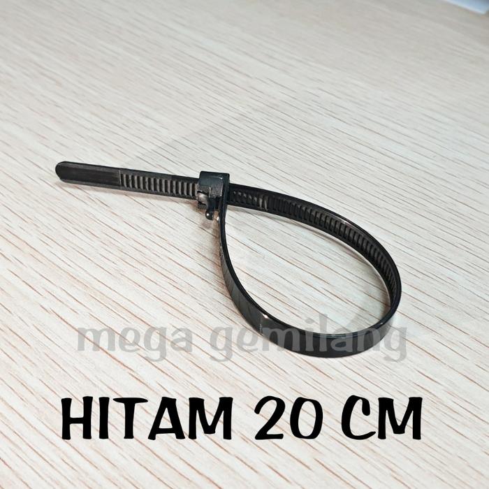 Gambar Kabel ties bisa buka pasang / reusable cable ties - 20 cm, Hitam dari Mega Gemilang Jaya undefined Tokopedia