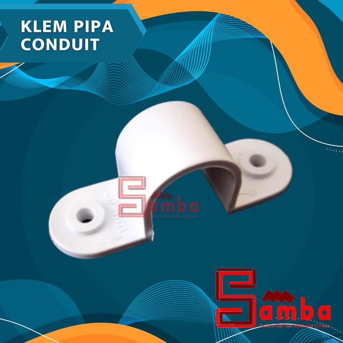 Gambar KLEM PIPA CONDUIT/ PIPA LISTRIK/ PIPA POLOS - BIASA 20 MM dari SAMBA undefined Tokopedia