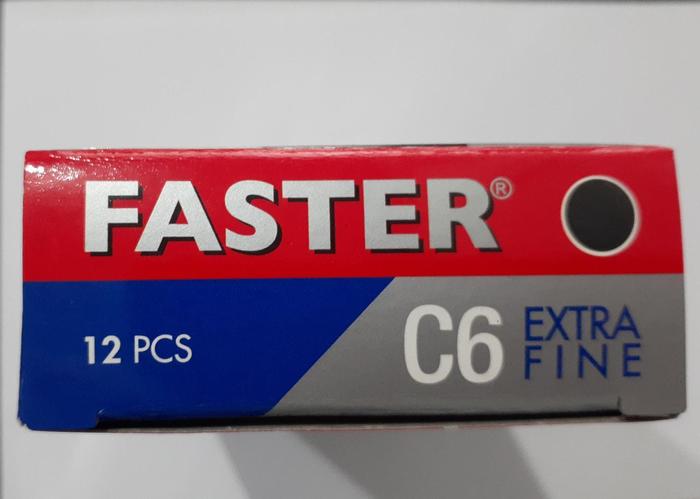 Gambar Pulpen Faster C6 (isi 12 buah) - Hitam, Lusin dari ABC PASAR PAGI LAMA undefined Tokopedia