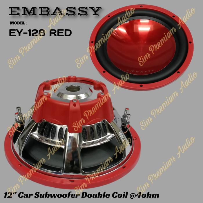 Gambar Subwoofer Badak 12 Inch Embassy Es 128BL Double Coil 1000 watt - Merah dari ISTANA ELEKTRONIK MUSIK undefined Tokopedia
