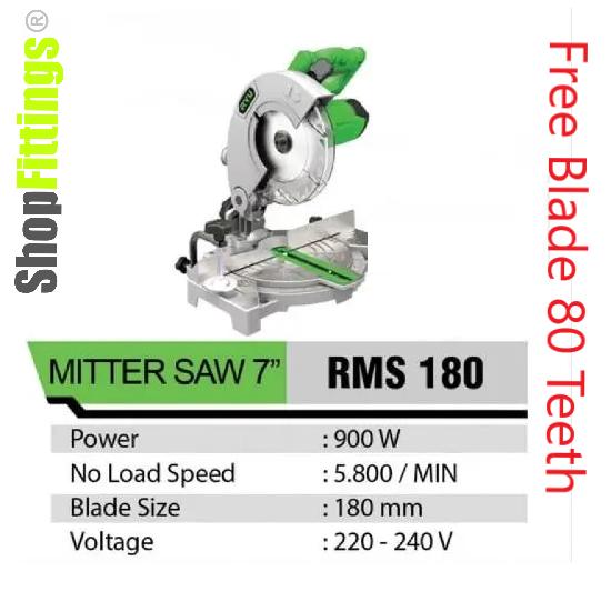 Gambar Mitre Saw Miter Mesin Potong Baja Ringan Alumunium ACP Kayu 7 inch - RYU 7" dari Shop Fittings undefined Tokopedia