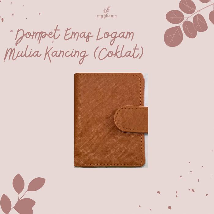 Gambar Card holder / Dompet Kartu Emas Logam Mulia Antam UBS Minigold-Kancing - Cokelat dari ghania gallery_NEW undefined Tokopedia