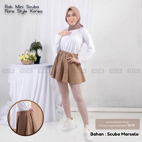 Jual Rok Mini Payung Rok pendek sporty bahan scuba flare style