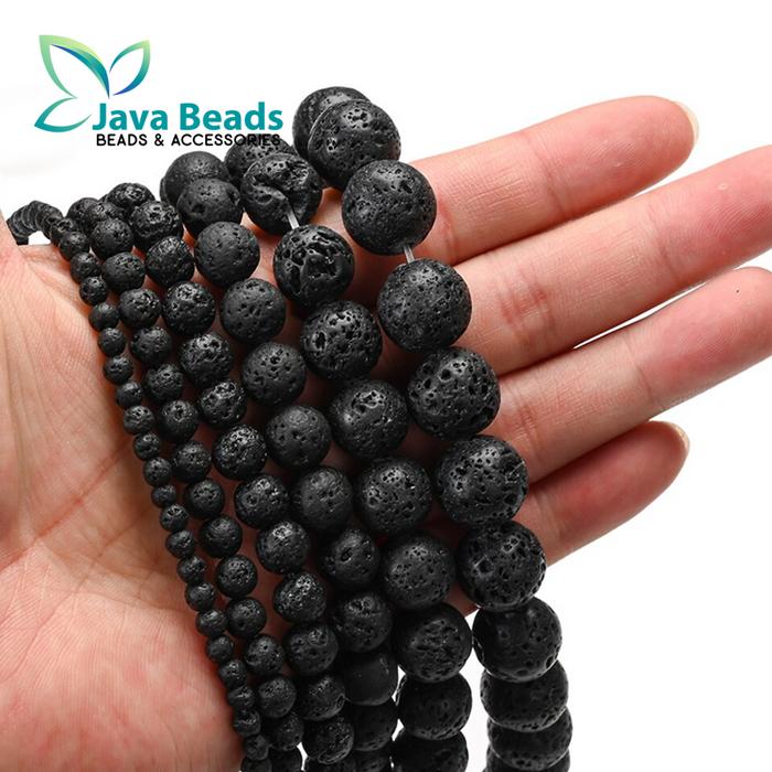 Jual Manik Batu Lava Stone Lava Rock Beads 8mm Kota Tangerang