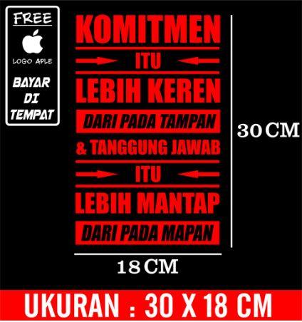 Gambar Cutting sticker mobil stiker kata kata KEREN - Merah dari Pesolex Variasi undefined 4 Tokopedia