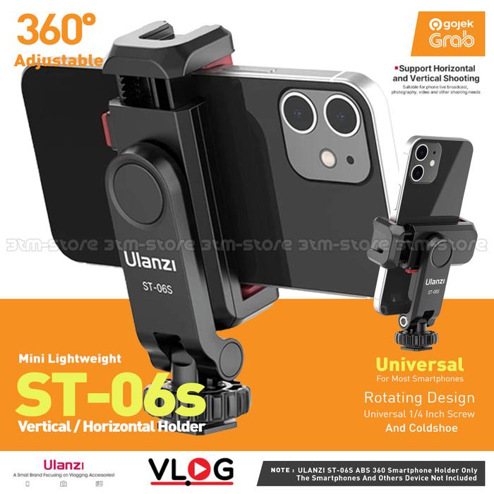 Gambar ULANZI ST-06S Holder Smartphone HP Z-Axis 360 with 2 Cold Shoe Vlog dari 3TM Store undefined Tokopedia