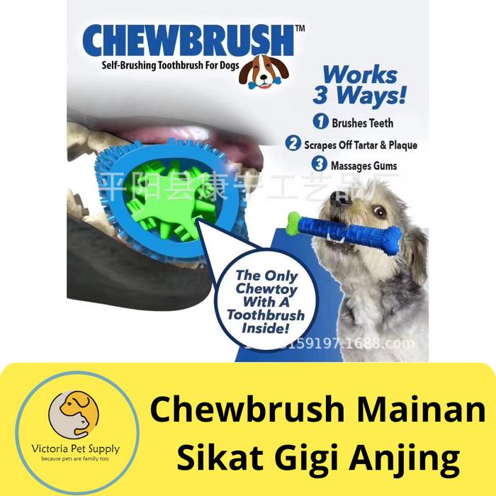 Promo CHEWBRUSH Mainan Sikat Gigi Anjing Dog Gigitan Toys di Victoria Pet  Supply Tokopedia