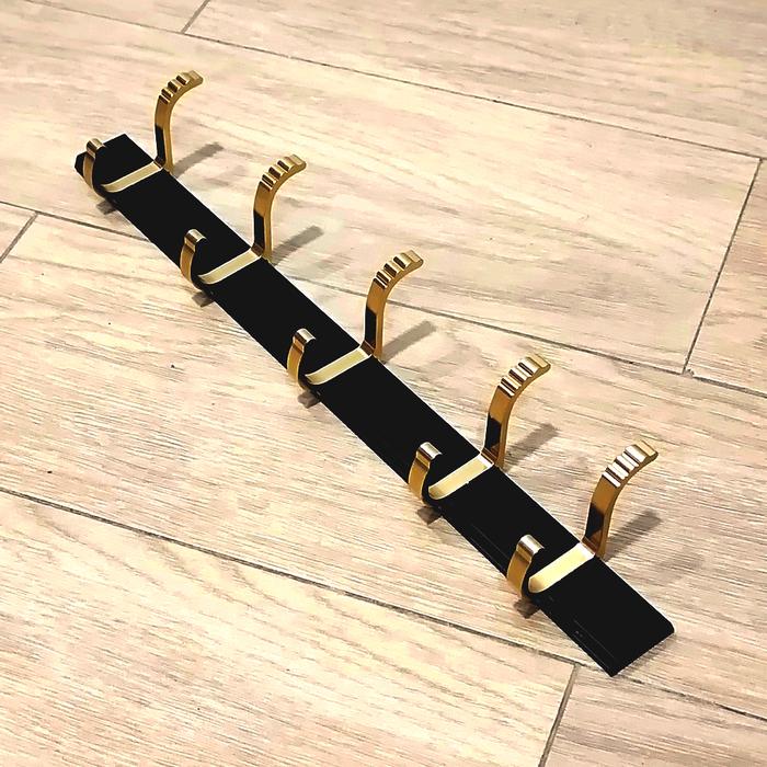 Gambar GANTUNGAN BAJU HITAM STAINLESS 3 SAMPAI 5 KAIT / HANGER BAJU STAINLESS - 5 KAIT dari Linektron undefined Tokopedia