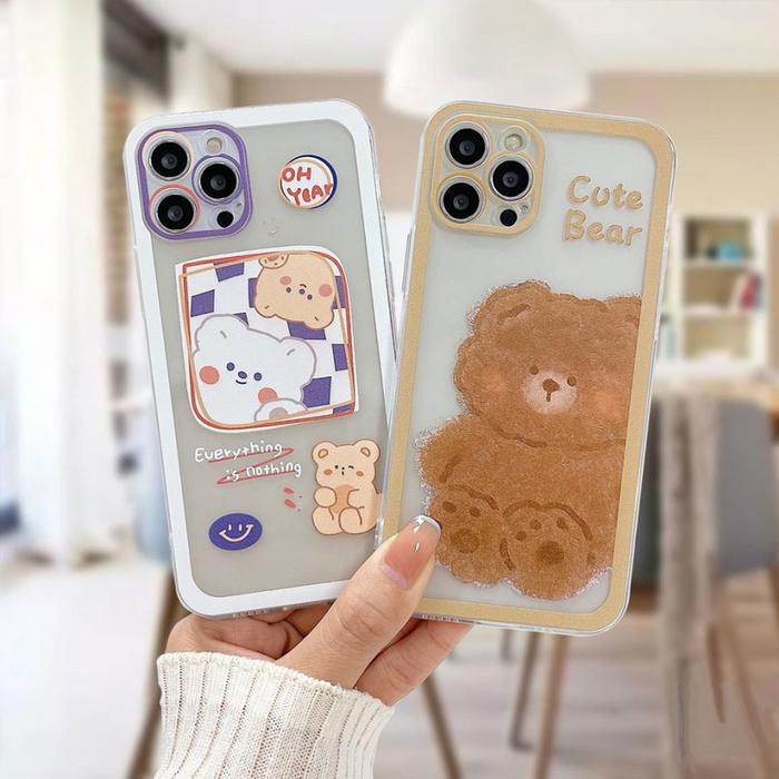 Case Redmi Note 11 Pro 4G 5G Silicon Cute Bear Character Transparan CB1,  Note 11 Pro 4G