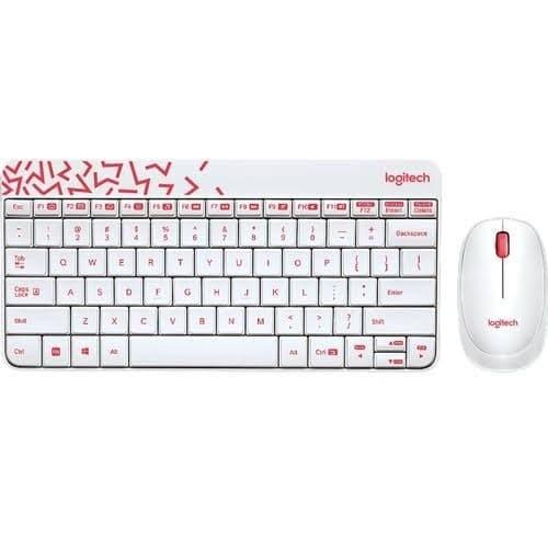 Gambar Logitech MK240 Mini Keyboard Mouse Wireless - Putih - Putih dari Akses Computindo undefined Tokopedia