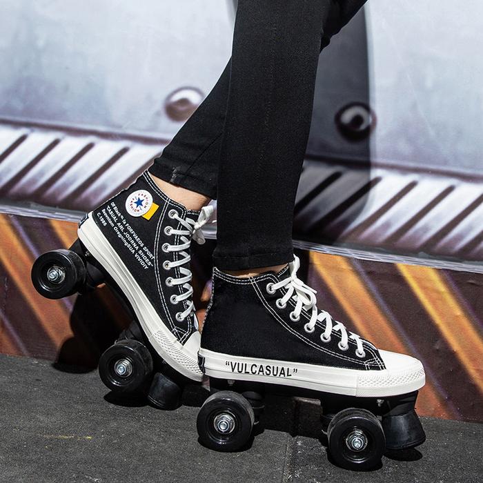 Gambar Sepatu Roda empat Roler skates adult profesional double Row - Hitam, 44 dari Toko Bersinarlah undefined Tokopedia