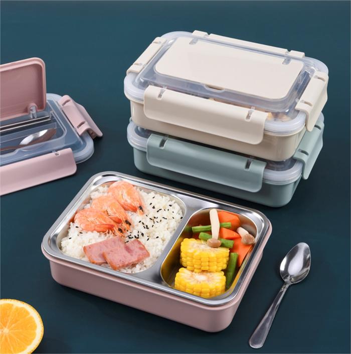 Gambar Keola Lunch Box Stainless / Kotak Makan untuk Anak dan Dewasa / Korean - 2 SEKAT, PINK dari KEOLA undefined Tokopedia