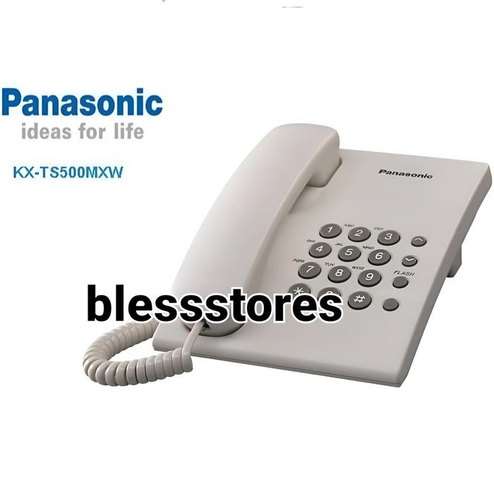 Gambar Telepon Panasonic Single line KX-TS500/505 Telepon Rumah/Kantor - Putih dari blessstores undefined Tokopedia