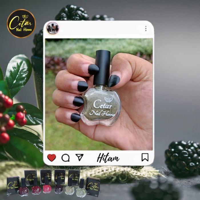 Gambar Henna CETAR Nail Kutek Muslimah 10ml -Tuffah-Awet- Sah Aman Halal Buat - Hitam dari Dunia_Hnzee undefined Tokopedia