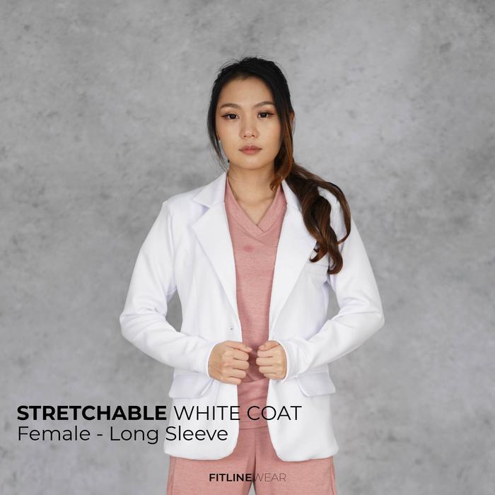Gambar Snelli / Jas Dokter / Stretchable White Coat - Wanita - Fitline Wear - Short Sleeve, XXS dari Fitline Wear undefined Tokopedia