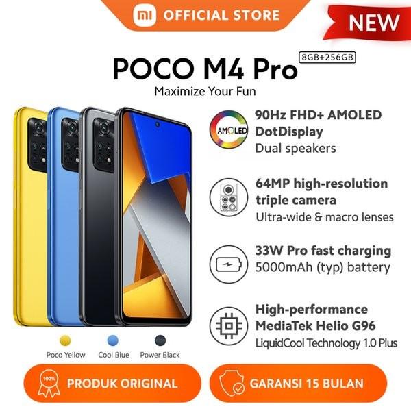 Gambar Xiaomi Official POCO M4 Pro 8/256GB Smartphone - Cool Blue dari Xiaomi Indonesia undefined Tokopedia