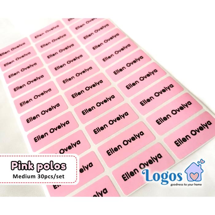 Gambar Pink Gradasi MEDIUM Label nama waterproof Sticker polos glossy online - POLOS dari Logos undefined Tokopedia